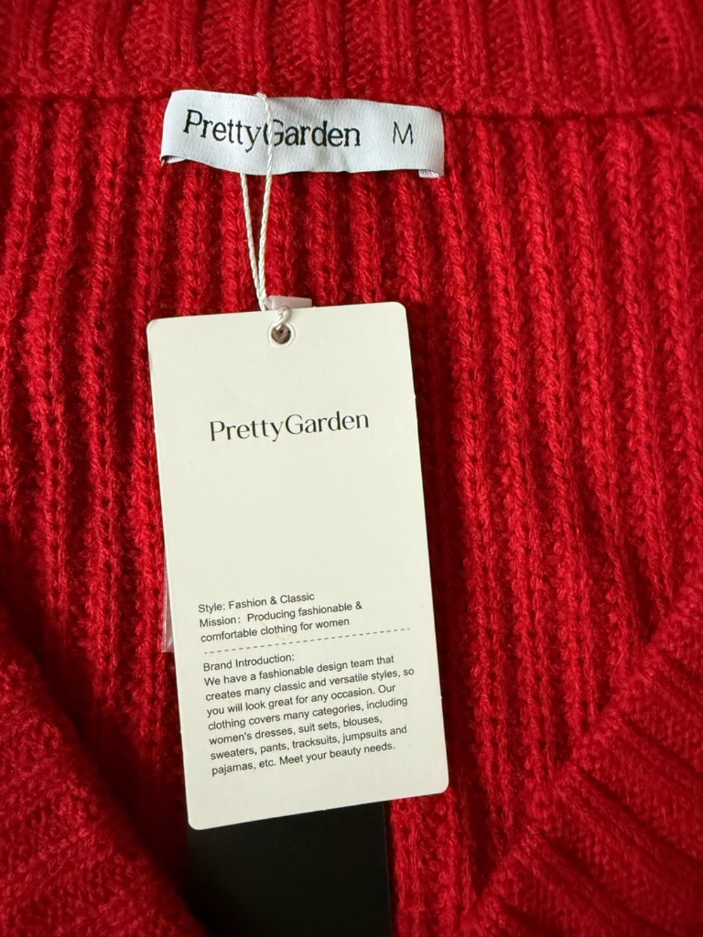 Classic Red Button-Front Ribbed Cardigan - Picture 2 of 2